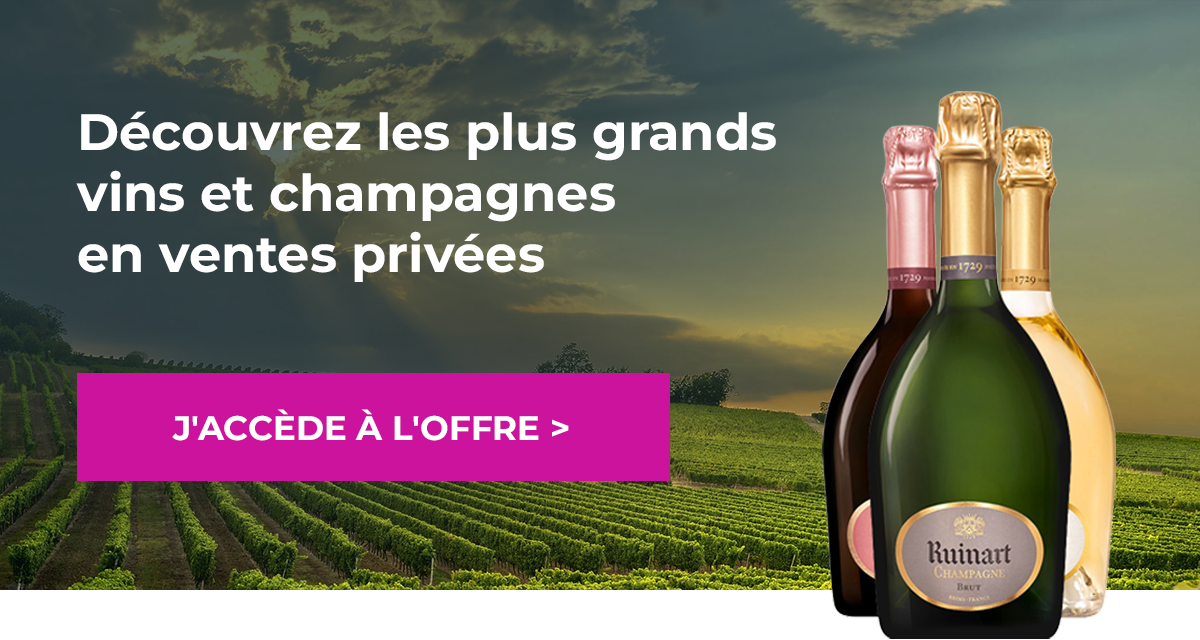 Découvrez les plus grands vins et champagnes
                                    en ventes privées